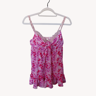 Victoria's Secret: Vintage Pink Floral Babydoll Top