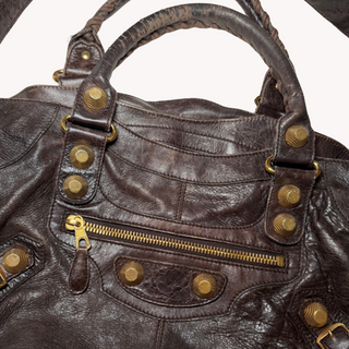 Balenciaga: Vintage Brown Motor City Bag