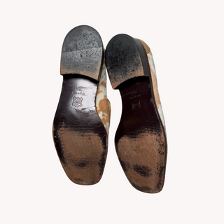 D&G: Vintage Cow Print Pony-Hair Loafers (38)