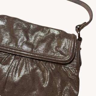 Fendi: Vintage Metallic Gold Shoulder Bag