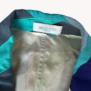 Emilio Pucci: Vintage Blue Printed Blazer