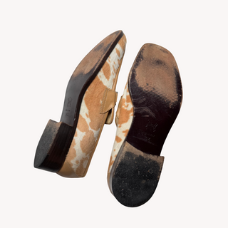 D&G: Vintage Cow Print Pony-Hair Loafers (38)