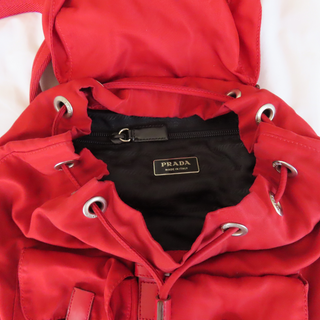 Prada: Vintage Red Nylon Mini Backpack