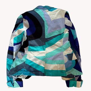 Emilio Pucci: Vintage Blue Printed Blazer
