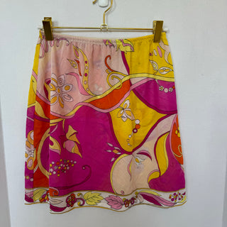 Emilio Pucci: Vintage Pink & Orange Pattern Skirt