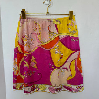 Emilio Pucci: Vintage Pink & Orange Pattern Skirt