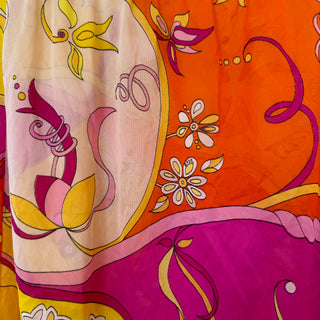 Emilio Pucci: Vintage Pink & Orange Pattern Skirt