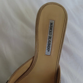 Manolo Blahnik: Vintage Animal Print Pony-Hair Mules (39.5)