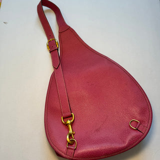 Gucci: Vintage Hot Pink Suede Horsebit Saddle Bag